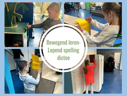 Bewegend leren- Lopend spelling dictee